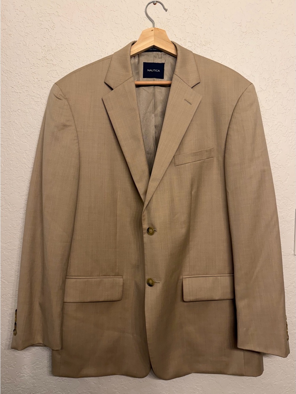 Nautica Men's Light Tan Sport Coat - Two-Button Blazer